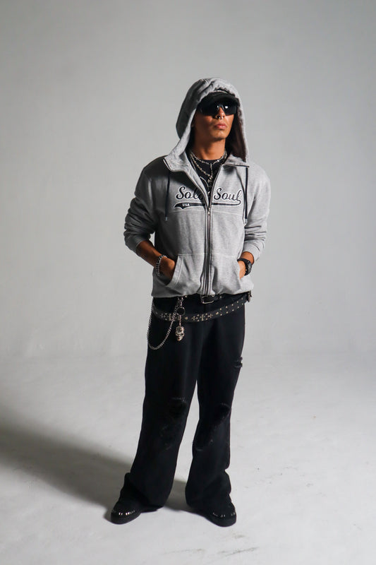 “1/1” Solo Soul Grey Zip up